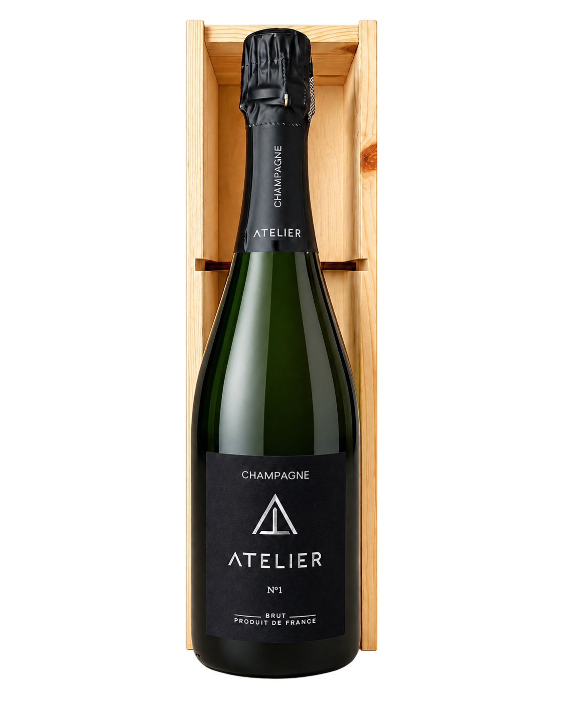 Champagne Atelier N°1 con cassa singola in legno